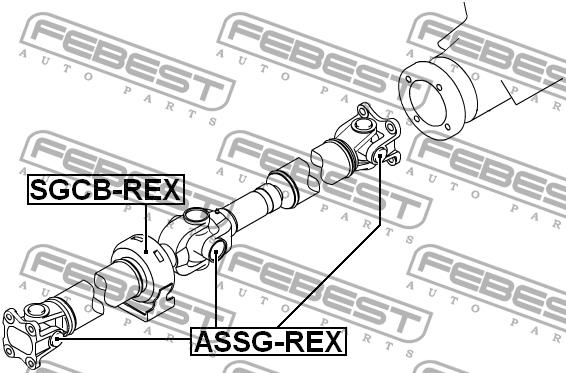Driveshaft outboard bearing Febest SGCB-REX
