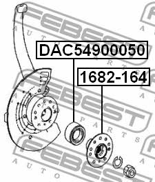 Rear wheel hub bearing Febest DAC54900050