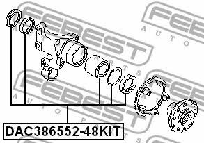 Rear Wheel Bearing Kit Febest DAC386552-48KIT