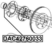 Febest Front wheel bearing – price 103 PLN