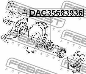 Front wheel bearing Febest DAC35683936