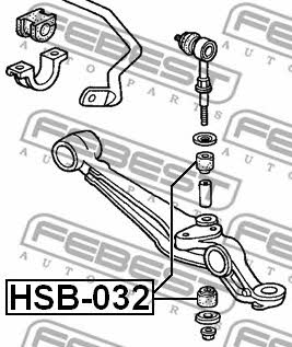 Front stabilizer bush Febest HSB-032