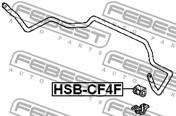 Front stabilizer bush Febest HSB-CF4F