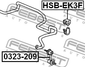 Febest Front stabilizer bush – price