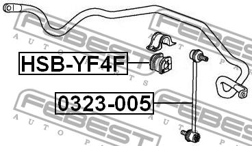 Front stabilizer bush Febest HSB-YF4F