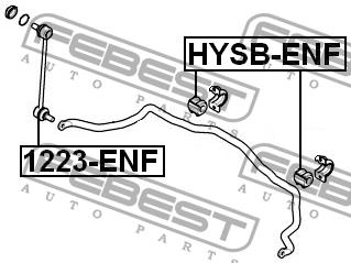Front stabilizer bush Febest HYSB-ENF