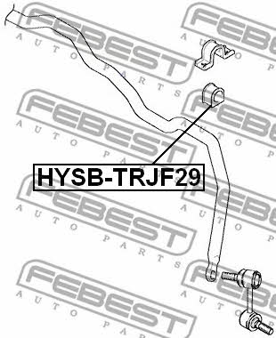 Front stabilizer bush Febest HYSB-TRJF29