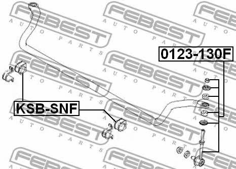 Front stabilizer bush Febest KSB-SNF
