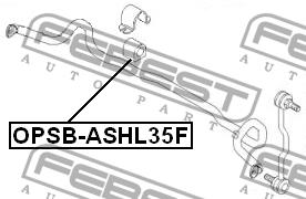 Front anti roll bar bush Febest OPSB-ASHL35F