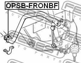 Febest Front anti roll bar bush – price 14 PLN
