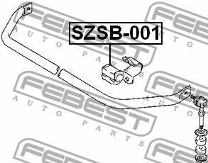 Front stabilizer bush Febest SZSB-001