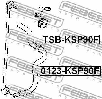 Front stabilizer bush Febest TSB-KSP90F