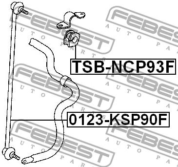 Febest Front anti roll bar bush – price 13 PLN
