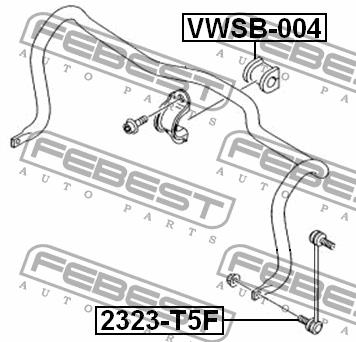 Front anti roll bar bush Febest VWSB-004