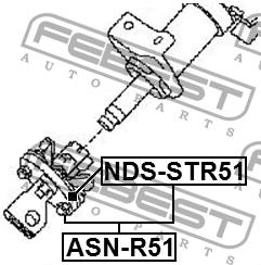 Steering shaft spindle Febest NDS-STR51