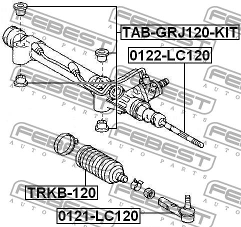 Tie rod end outer Febest 0121-LC120