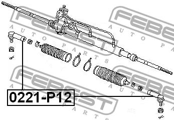 Febest Tie rod end outer – price 45 PLN