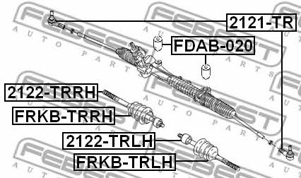 Tie rod end outer Febest 2121-TR
