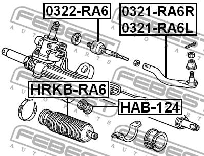 Febest Left tie rod end – price [object Object] PLN