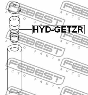 Rear shock absorber bump Febest HYD-GETZR