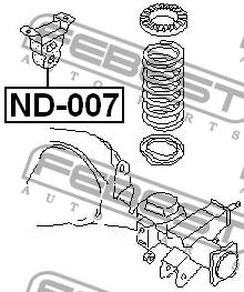 Rear shock absorber bump Febest ND-007