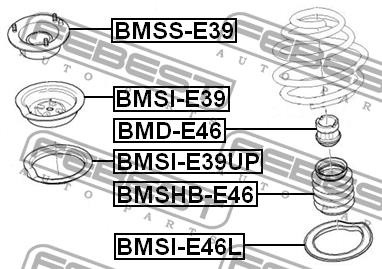 Front shock absorber bump Febest BMD-E46