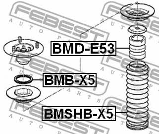 Front shock absorber bump Febest BMD-E53