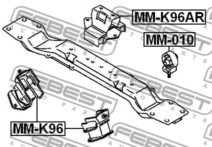 Febest Engine mount, rear – price 51 PLN