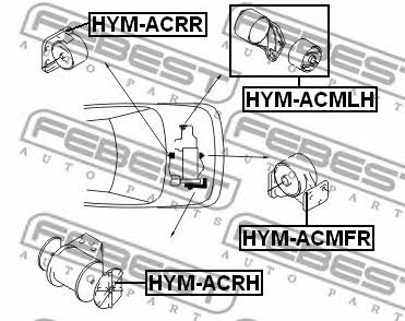 Febest Engine mount, rear – price 104 PLN