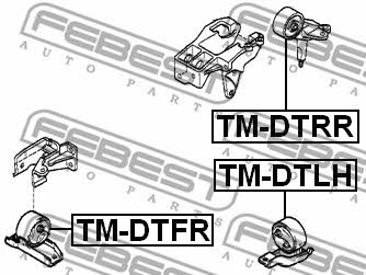 Engine mount, rear Febest TM-DTRR