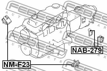 Engine mount, front Febest NM-F23