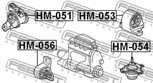 Engine mount right Febest HM-051