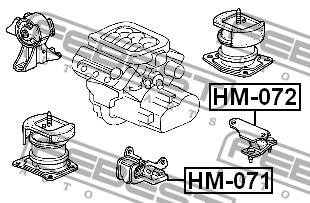 Febest Gearbox mount rear – price 96 PLN