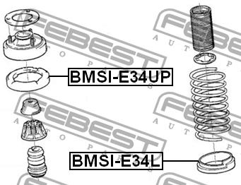 Suspension spring plate rear Febest BMSI-E34UP