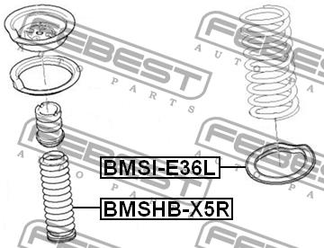 Suspension spring front Febest BMSI-E36L