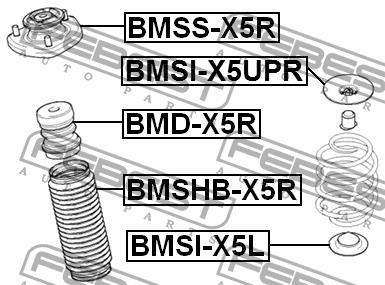 Suspension spring plate rear Febest BMSI-X5L