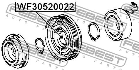 Axle bearing Febest WF30520022