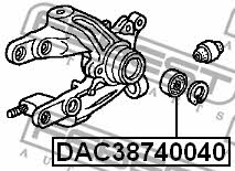 Rear wheel hub bearing Febest DAC38740040
