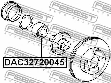 Front wheel bearing Febest DAC32720045