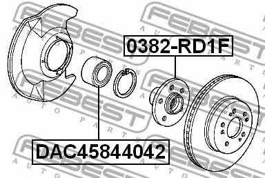 Febest Front wheel bearing – price 126 PLN