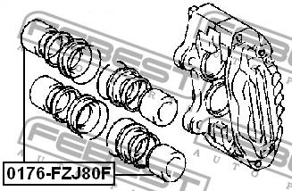 Febest Front brake caliper piston – price [object Object] PLN