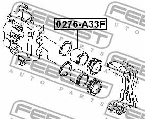 Febest Front brake caliper piston – price 58 PLN