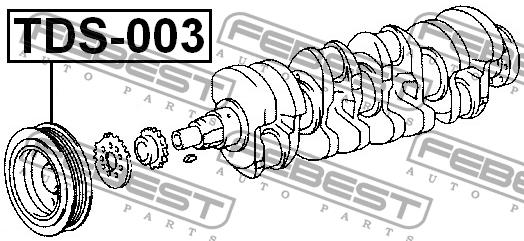 Pulley crankshaft Febest TDS-003