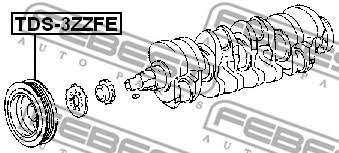 Pulley crankshaft Febest TDS-3ZZFE