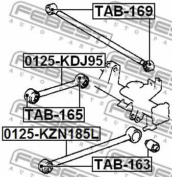 Traction rear longitudinal Febest 0125-KDJ95