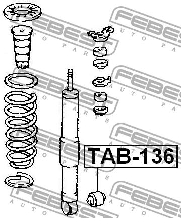 Silent block rear shock absorber Febest TAB-136