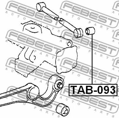 Febest Silent block rear wishbone – price 28 PLN