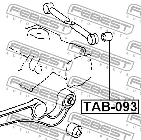 Silent block rear wishbone Febest TAB-093