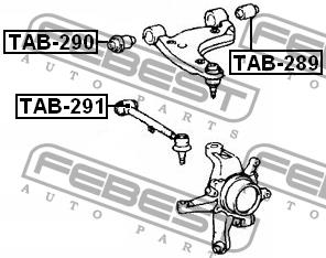 Silent block rear upper arm Febest TAB-289