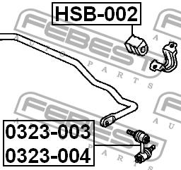 Febest Rear anti roll bar link – price 29 PLN